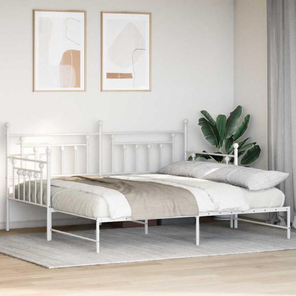 Betten & Bettgestelle Weiß Metall 107 x 203 cm Umwandelbar