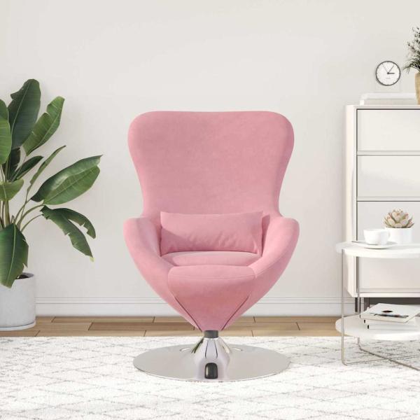 Ei-Sessel Pink Samt
