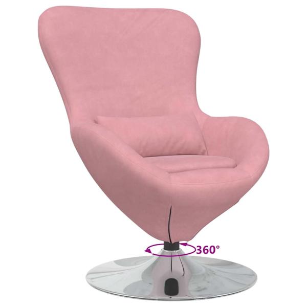 Ei-Sessel Pink Samt