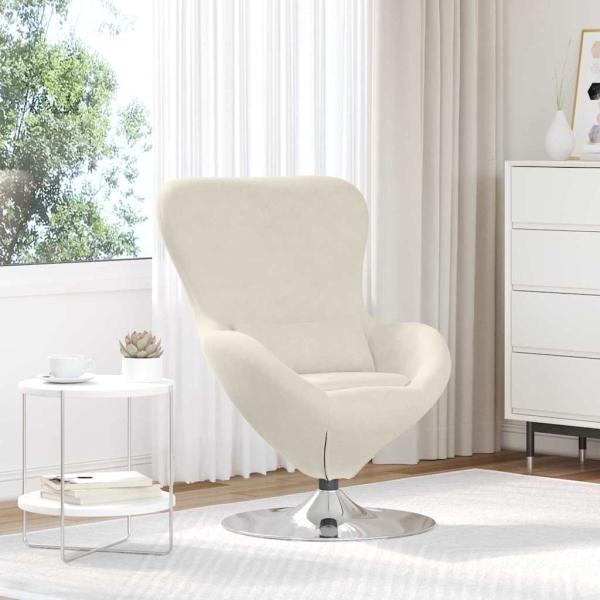 ARDEBO.de - Ei-Stuhl Creme Velvet