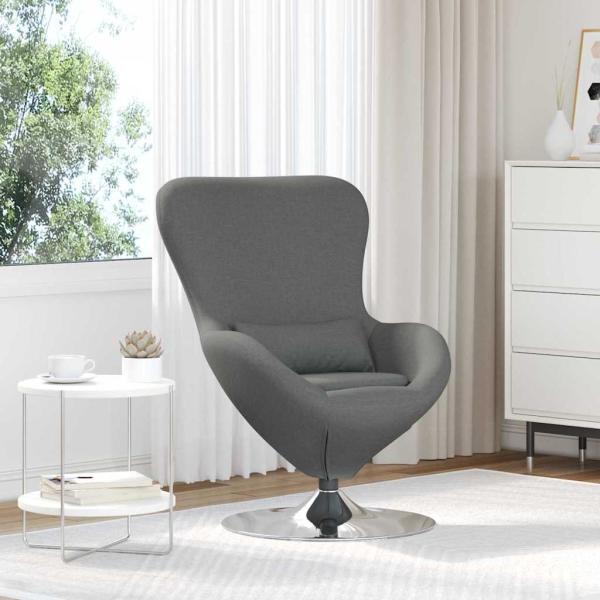 ARDEBO.de - Egg Chair Dunkelgrau Stoff