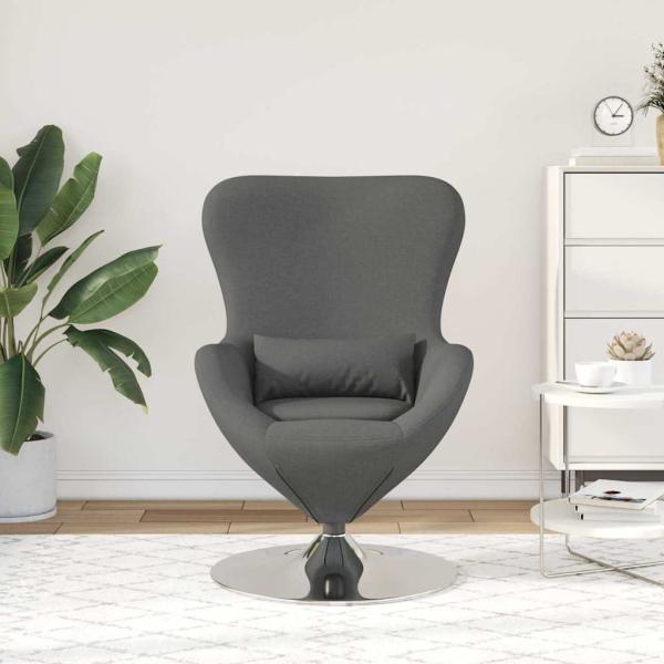 Egg Chair Dunkelgrau Stoff
