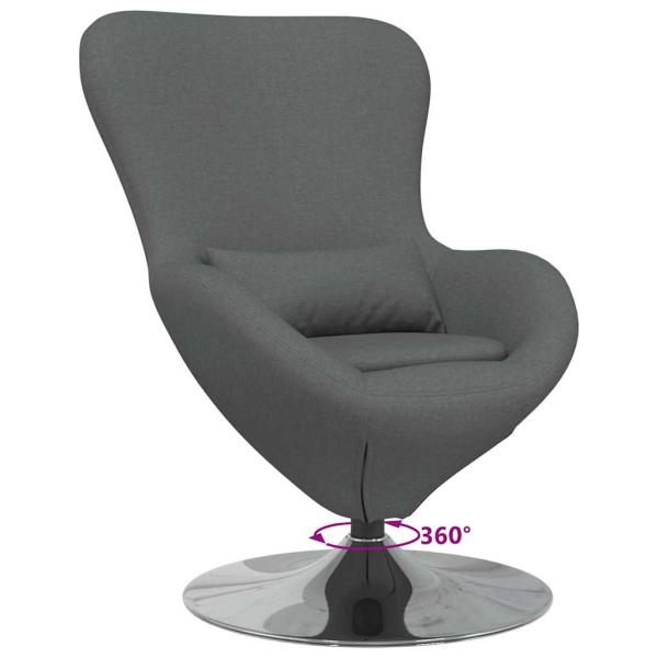 Egg Chair Dunkelgrau Stoff