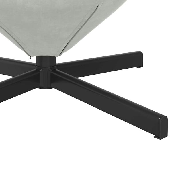 Ei Stuhl Hellgrau Samt