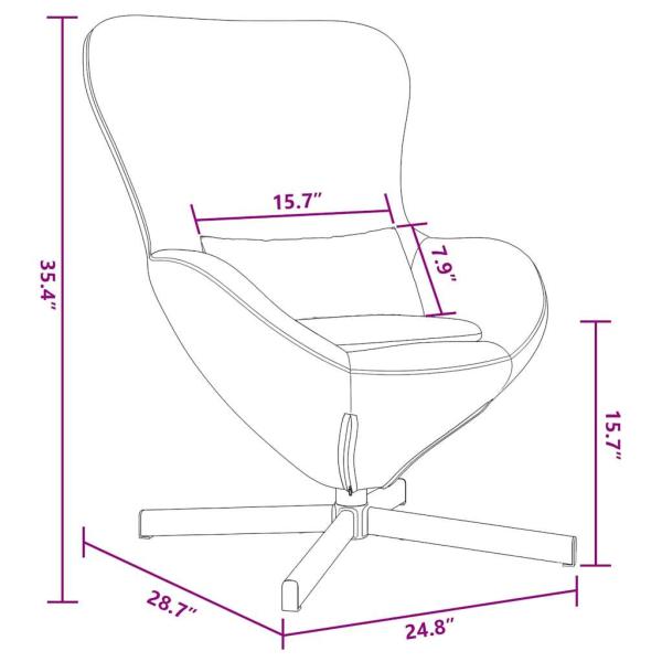 Eiersessel schwarzes Velvet