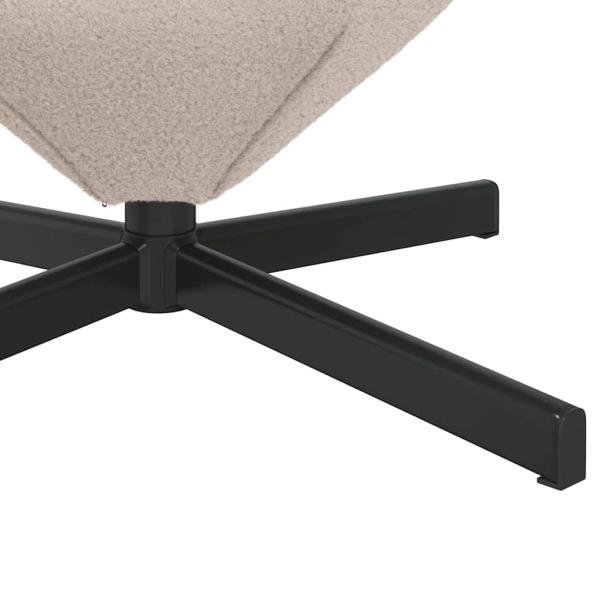 Eierstuhl Hellgrau Lockiges Wollähnliches Material