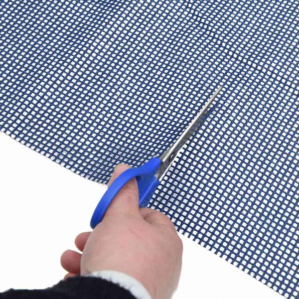 Zeltteppich Anthrazit 4x2 m Blau Polyester 2 x 2 m Outdoor-Zelt