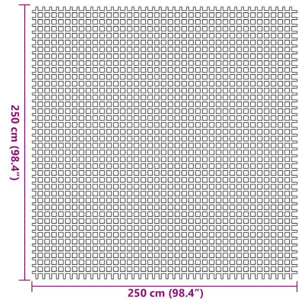 ARDEBO.de - Zeltteppich Anthrazit 4x2 m Blau Mesh 2,5 x 2,5 m Blaues Zelt