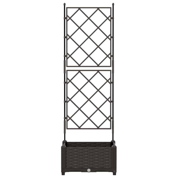 Gartenpflanzer mit Spalier Braun 40x40x125,5 cm