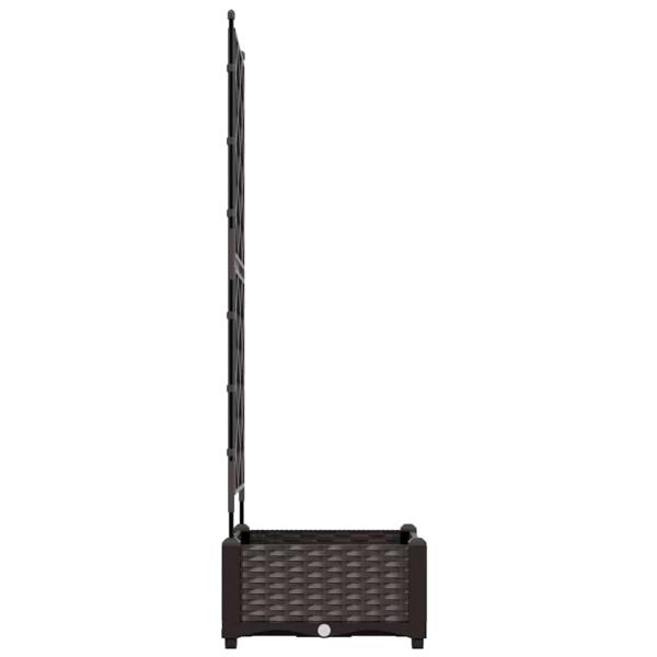 Gartenpflanzer mit Spalier Braun 40x40x125,5 cm