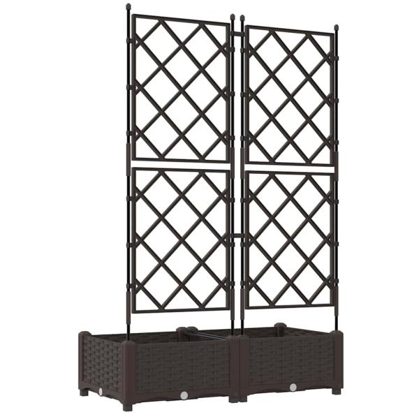 Garten Pflanzenständer mit Gitter 2 Stück Braun 80x40x125,5 cm