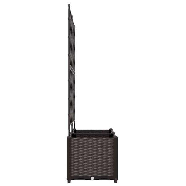 Gartenpflanzer mit Gitter 2 Stück Braun 80x40x143 cm