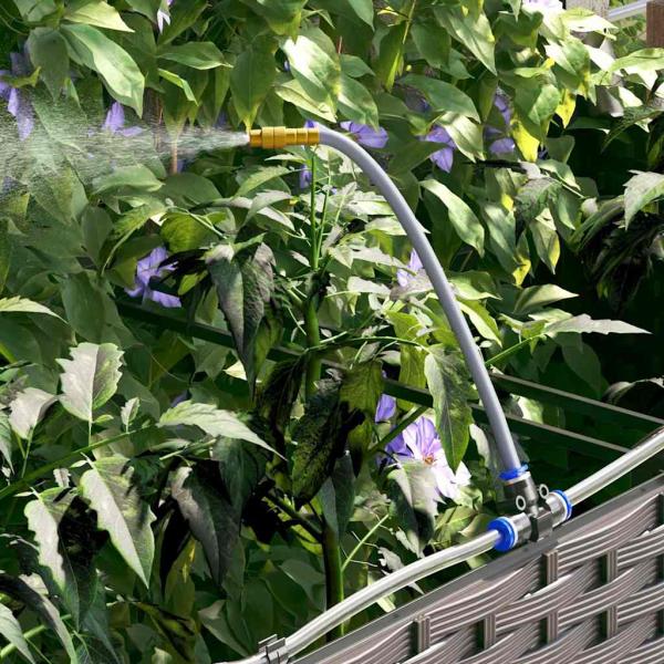 Gartenpflanzkästen mit Bewässerungssystem 2 Stück Braun