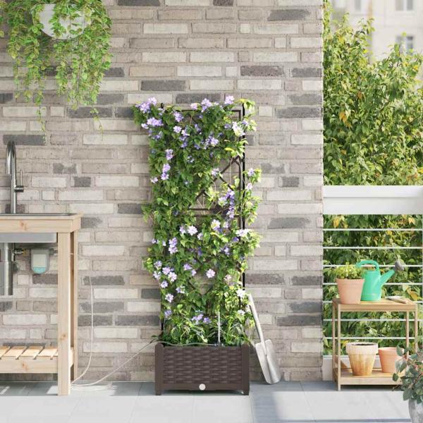 Gartenpflanzen mit Bewässerungssystem Braun