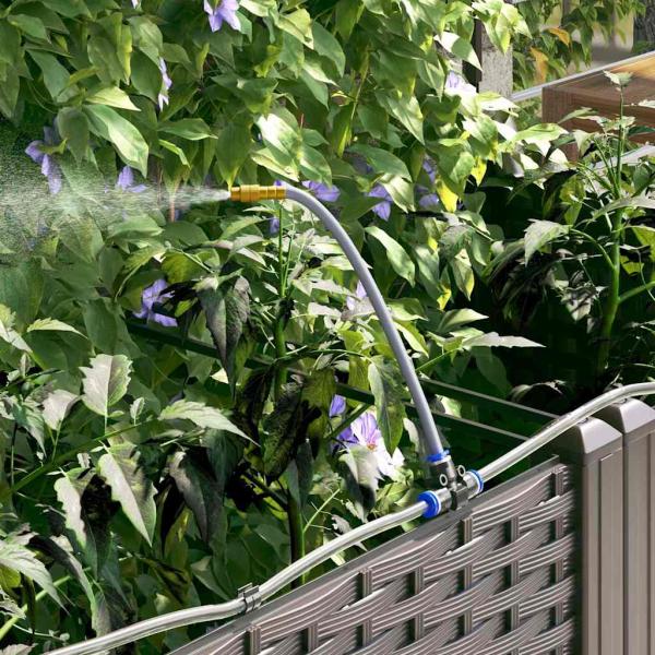 Gartenpflanzgefäße mit Bewässerungssystem 3 Stück Braun