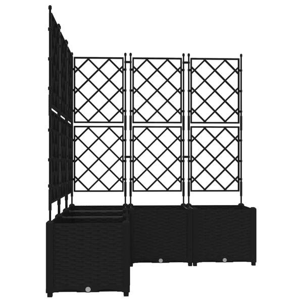 Garten Pflanzer mit Trellis 5 Stück Schwarz 120x120x143 cm