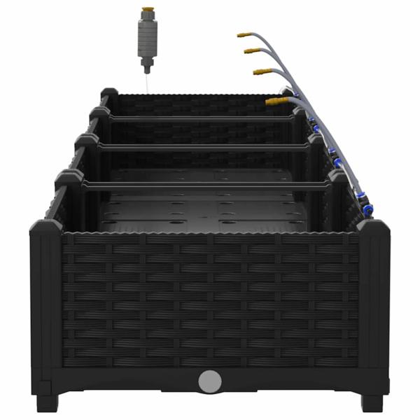 Gartenpflanzen mit Bewässerungssystem 4 Stück Schwarz