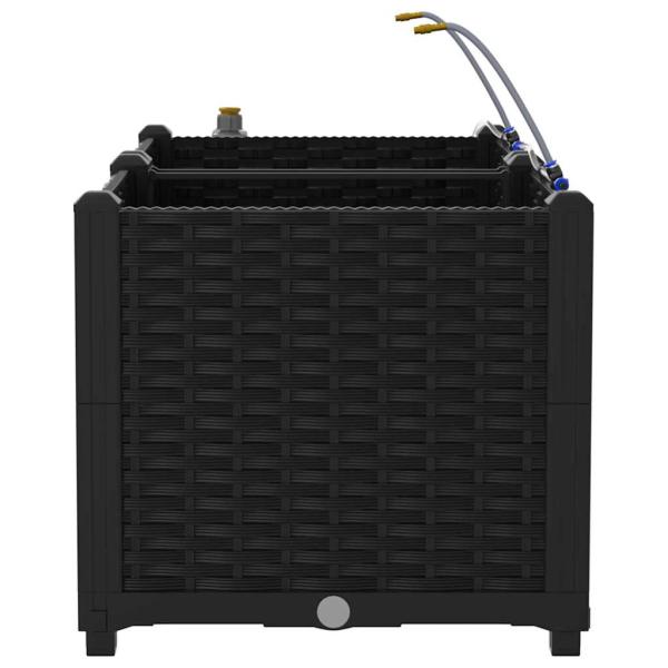 Gartenpflanzen mit Bewässerungssystem 2 Stück Schwarz