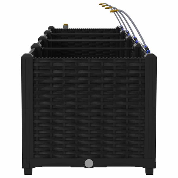 Pflanzgefäße mit Bewässerungssystem 3 Stück Schwarz