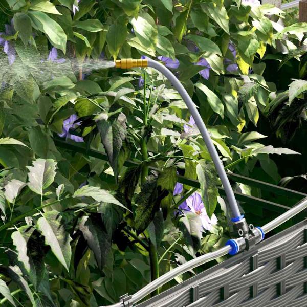 Gartenpflanzer mit Bewässerungssystem 4 Stk Schwarz