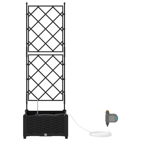 Gartenpflanzer mit Bewässerungssystem Schwarz