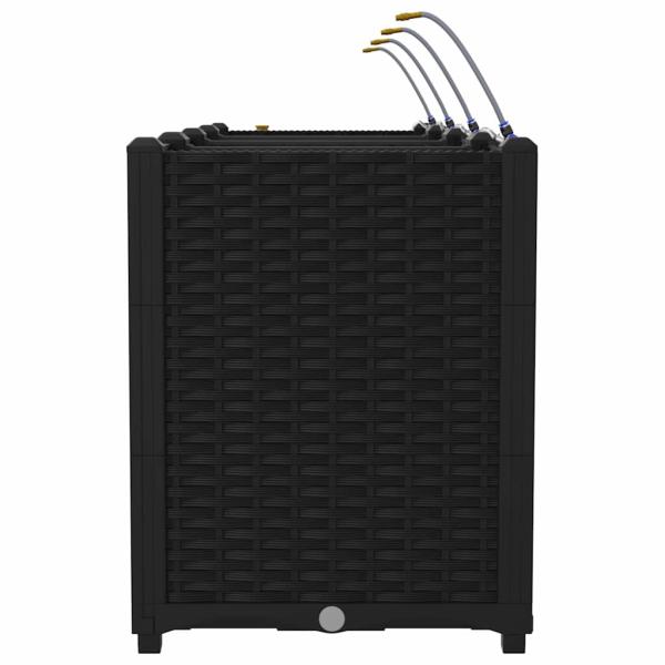 Gartenpflanzer mit Bewässerungssystem 4 Stück Schwarz