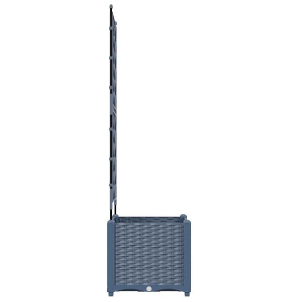 Gartenpflanzer mit Spalier Grau 40x40x143 cm