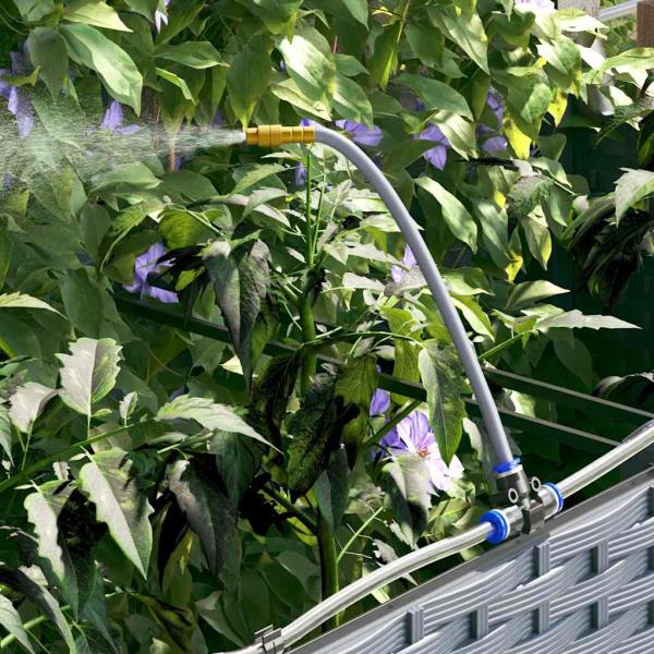 Gartenpflanzen mit Bewässerungssystem 4 Stück Hellgrau