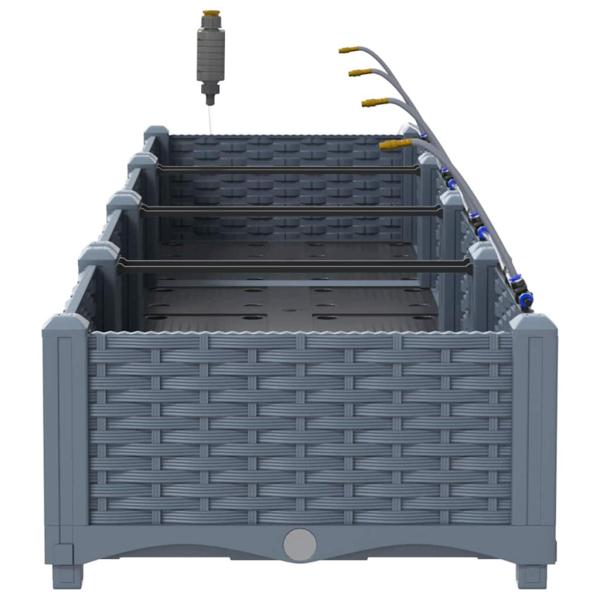 Gartenpflanzen mit Bewässerungssystem 4 Stück Hellgrau