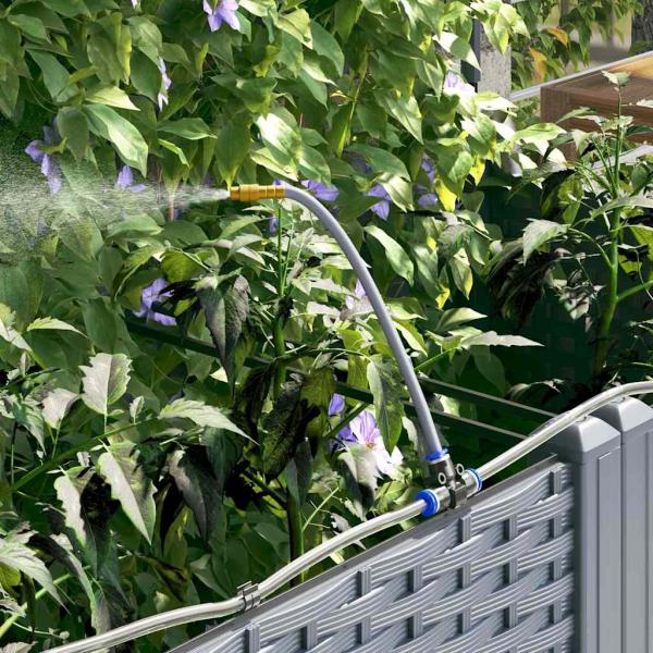 Gartenpflanzen mit Wassersystem 2 Stück Hellgrau