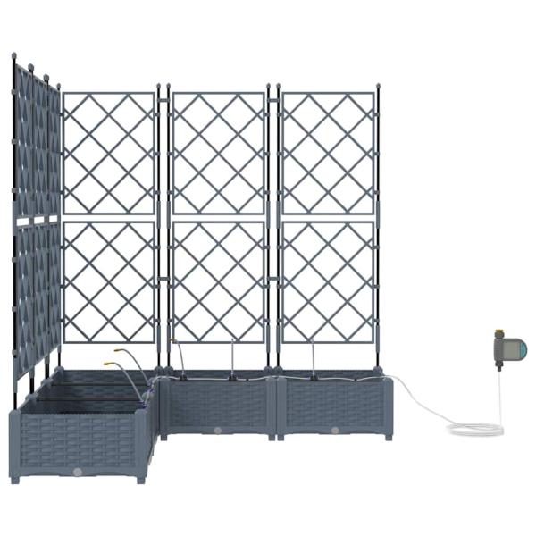 Gartenpflanzen mit Bewässerungssystem 5 Stück Hellgrau