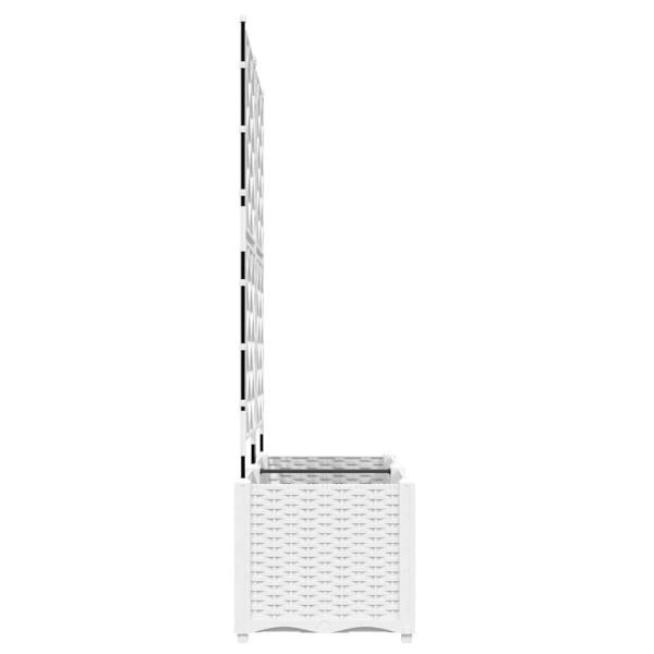 Garten Pflanzer mit Gitter 2 Stück Weiß 80x40x143 cm