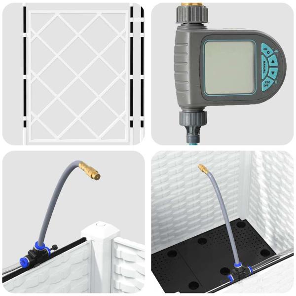 Gartenpflanzer mit Bewässerungssystem Weiß