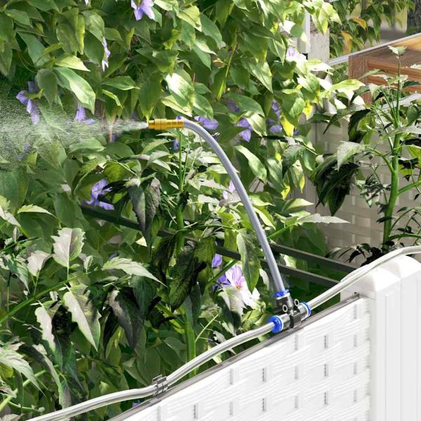 Gartenpflanzen mit Bewässerungssystem 2 Stück Weiß