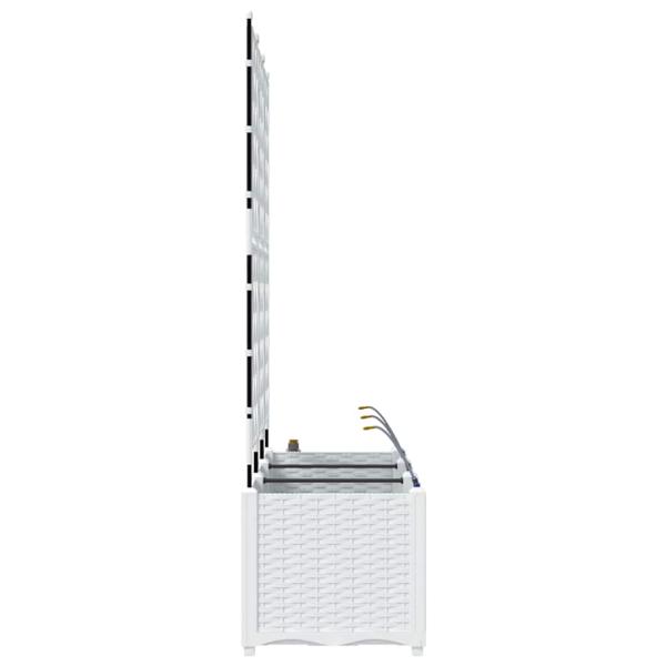 Gartenpflanzkästen mit Bewässerungssystem 3 Stk Weiß