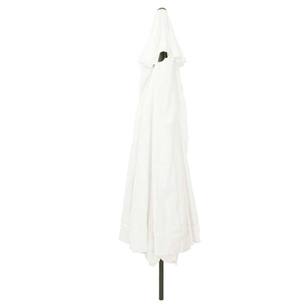 Garten-Schirm ø395x245 cm Sand Weiß