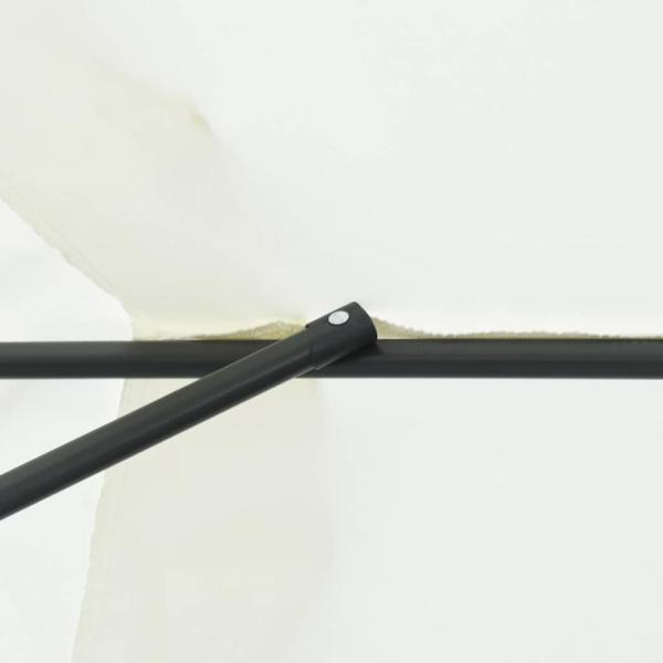 Garten-Schirm ø395x245 cm Sand Weiß