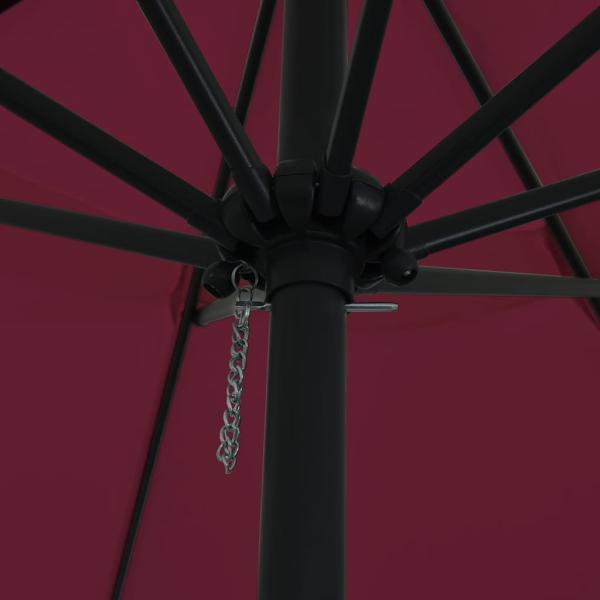 Garten-Sonnenschirm Ø395x245 cm Burgunderrot