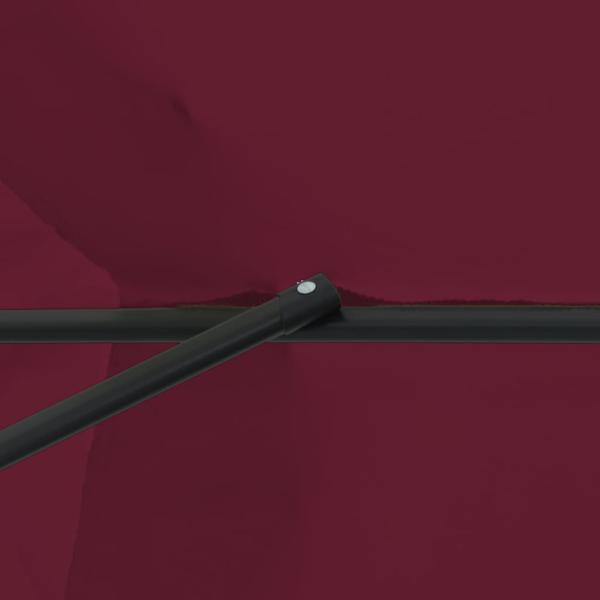Garten-Sonnenschirm Ø395x245 cm Burgunderrot