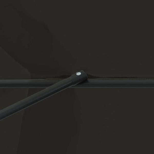 Gartenparasol Ø395x245 cm Schwarz