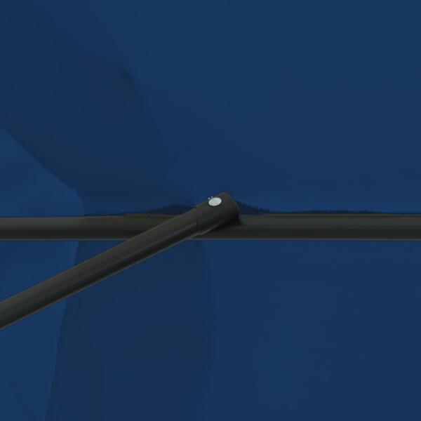 Gartenparasol Ø395x245 cm Azurblau