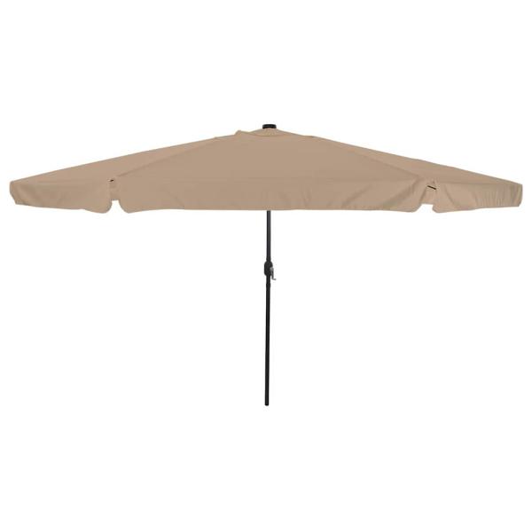 ARDEBO.de - Garten-Sonnenschirm mit LED-Lichtern Ø395x245 cm Taupe