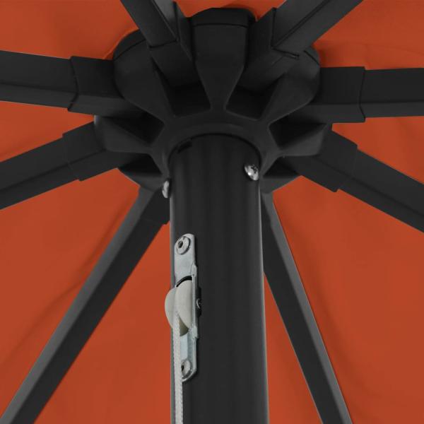 Gartenumbrella mit LED-Lichtern ø395x245 cm Terracotta