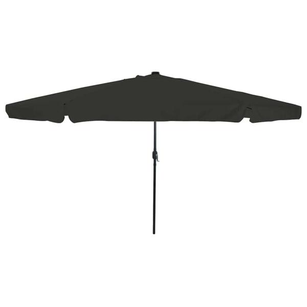 ARDEBO.de - Garten-Sonnenschirm mit LED-Lichtern ø395x245 cm, Schwarz
