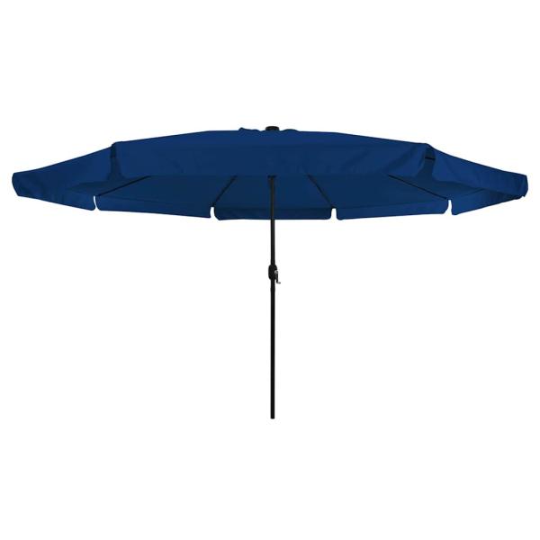 Gartenparasol mit LED-Lichtern Ø395x245 cm Azurblau