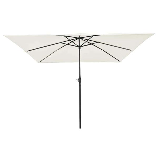 Quadrat Gartenparasol 295x245 cm Sandweiß