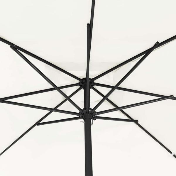 Quadrat Gartenparasol 295x245 cm Sandweiß