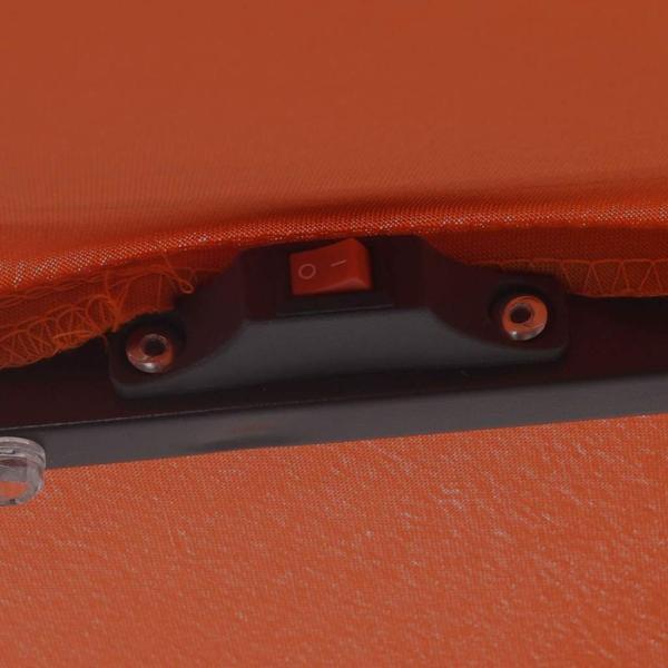 Quadratischer Gartenpoller mit LED-Lichtern 295x245 cm Terrakotta