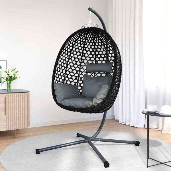 Hängendes Ei-Stuhl Poly-Rattan 104 x 100 x 191 cm