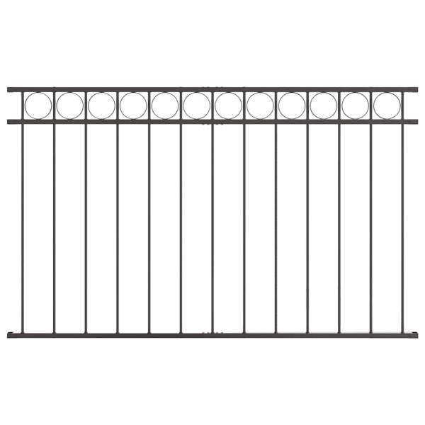 Zaunpaneel grau 1,7x1 m aus Stahl
